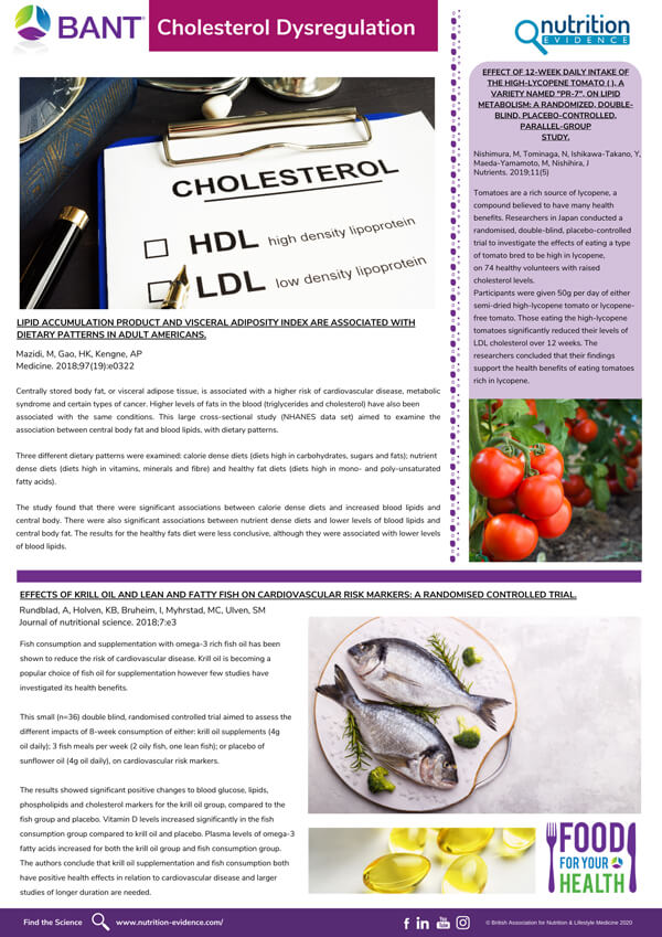 Cholesterol Dysregulation